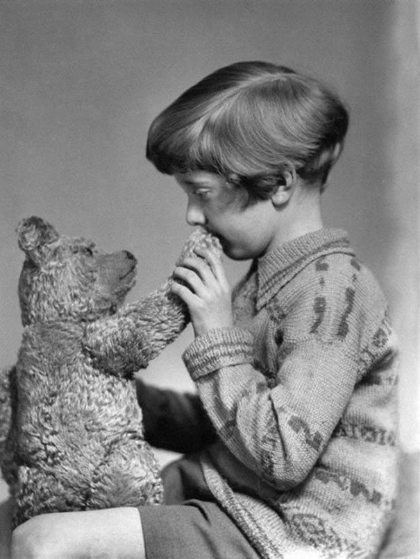 The real Winnie the Pooh and Christopher Robin, ca. 1927 