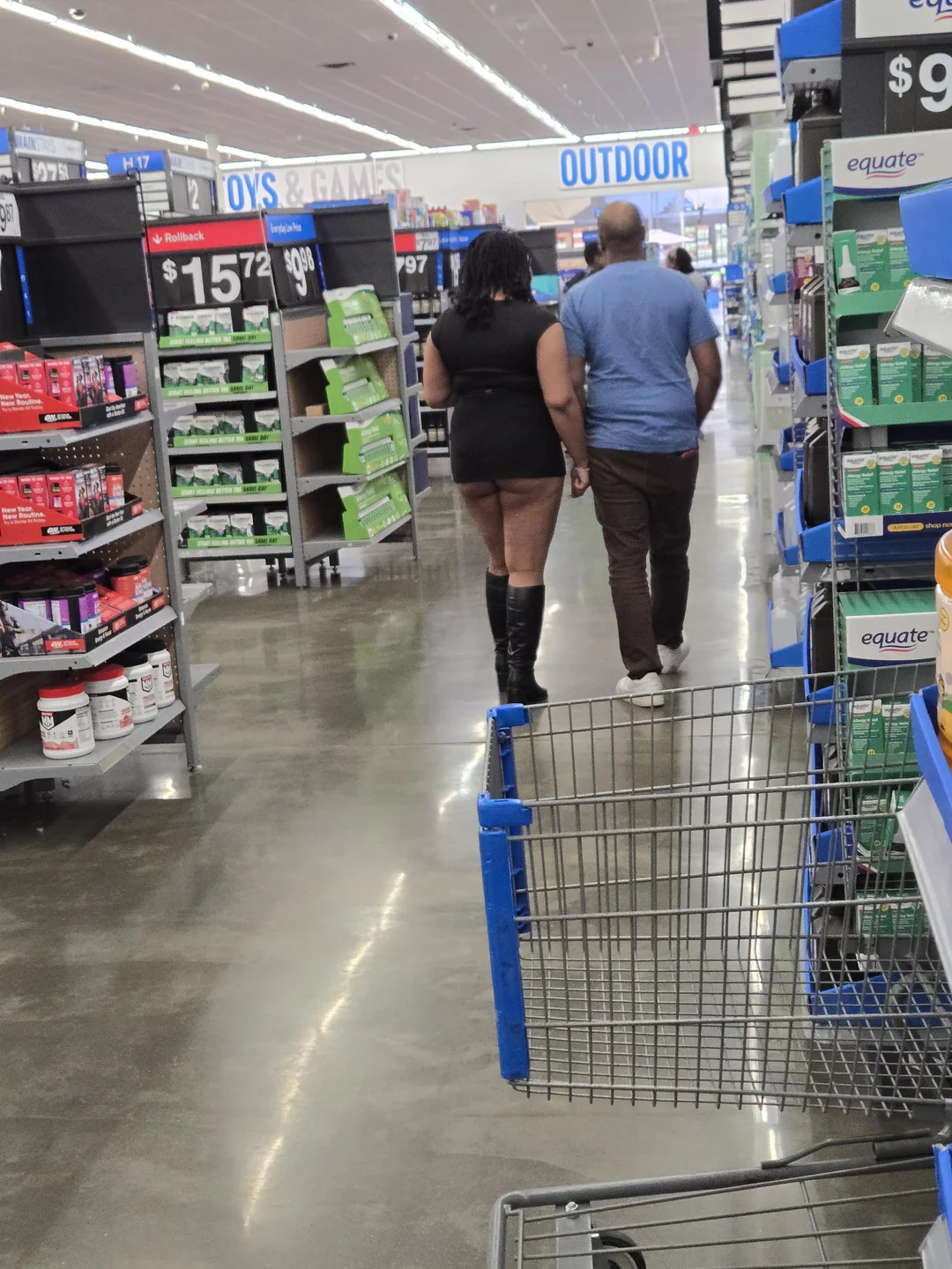 When you're running late for the club but have to grab some Equate first.