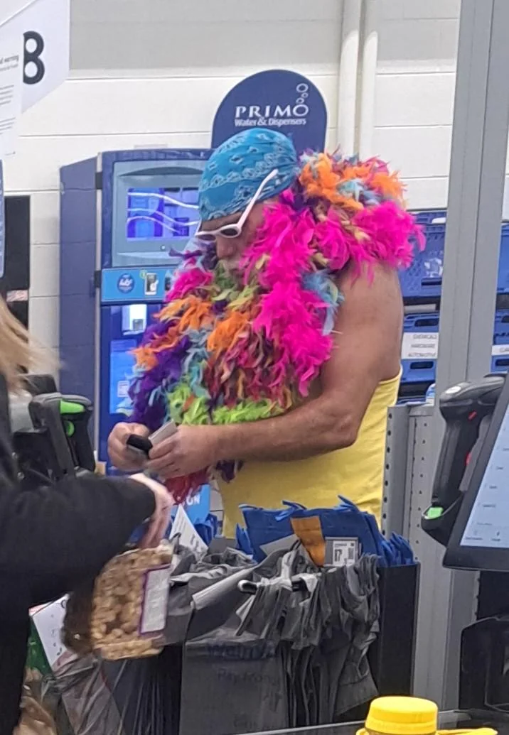 Macho Man Randy Savage after discovering the Michaels clearance aisle